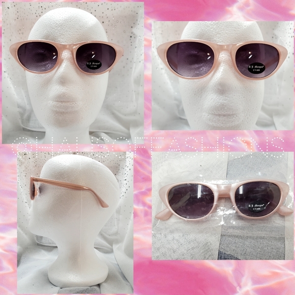 2 Pairs of Pink Cat Eye Sunglasses! A.J. Morgan + Unique Vintage! NEW! - Picture 4 of 10